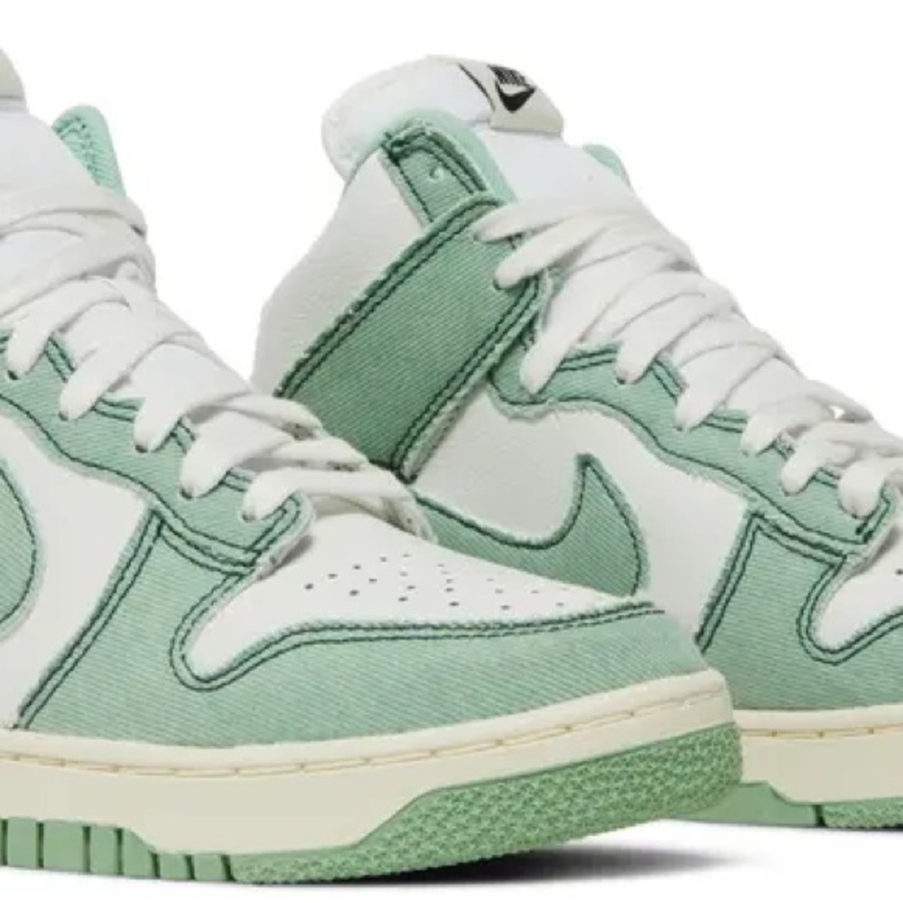 Nike Kids Mint Green and White High-Top Sneakers